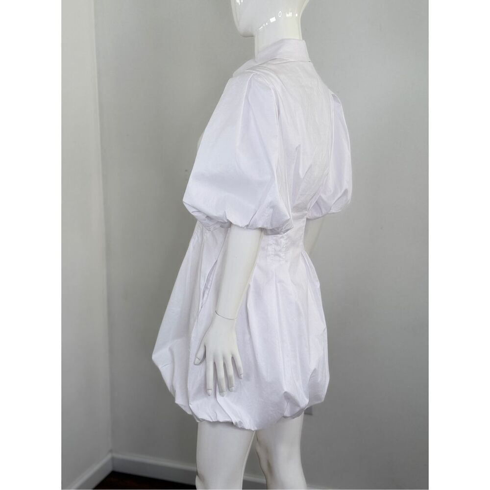 JONATHAN SIMKHAI Womens Signature Cleo Puff Sleeve Mini Dress White Size 6 - Picture 9 of 11